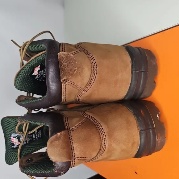 Red Wing Boots Men's Brown Leather Boots For Work Size 12